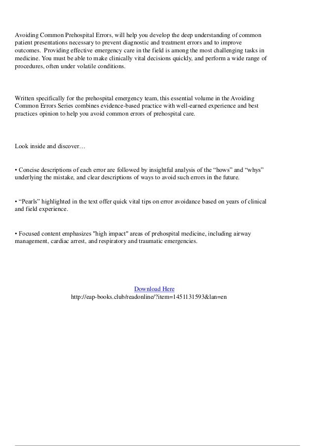 Common Error Pdf